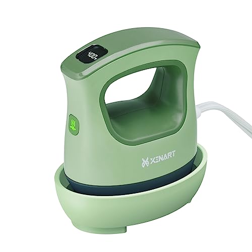 Xinart Mini Heat Press Small Heat Press Machine for T-Shirts (Temp: 285℉-400℉) Mini Iron Press Portable Heat Press for HTV Vinyl and Sublimation Projects-Green…