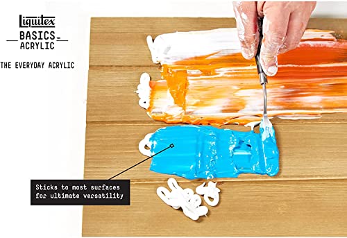 Liquitex BASICS Acrylic Paint Set, 6 x 22ml Tube Paint Set, Primary, Blue,Color Mixing,Green,White, 0.7 Fl Oz (Pack of 6)