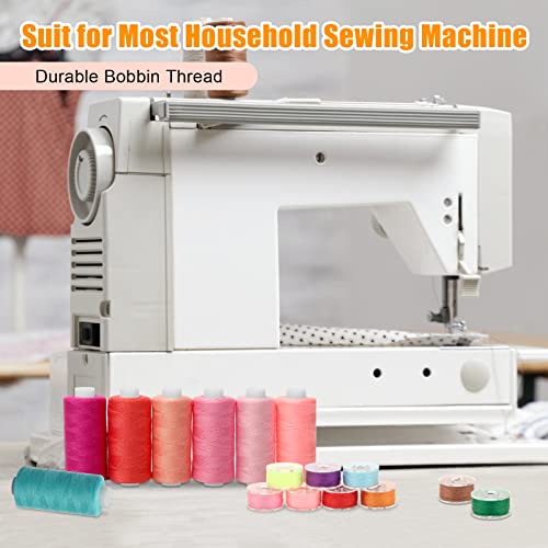 WIWAPLEX 72Pcs Bobbins Sewing Thread Kits, 437 Yards Per Thread Spools, Prewound Bobbin with Case 36 Colors Sewing Supplies for Hand & Machine Sewing, Emergency and Travel, DIY and Home