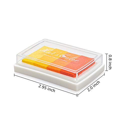 Craft Ink Pad, Set of 6 Washable DIY Stamp Ink Pads for Kids, 24 Colors