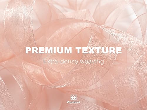 Vitalizart 1" x 90Yd Organza Ribbon Mixed Color Sheer Ribbons Set 10 Yd x 9 Rolls Handmade Eco-Friendly for Gift Wrapping Christmas Tree Crafts Bows Wedding Invitations Wreaths Wrap