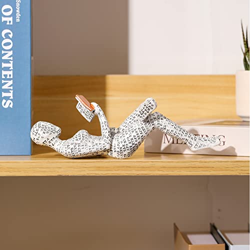 GRAPMKTG Home Decor Pulp Reading Women Thinker Statue Aesthetic Sculpture Room Decor Modern Abstract Decoration on Shelf Table Desk for Living Room Office Bedroom H