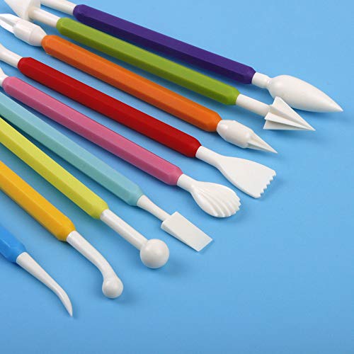 Amytalk 13PCS Fondant Tool, Cake Decorating Hand Tool, Double Head Metal Ball, Gum Paste Modeling Tools
