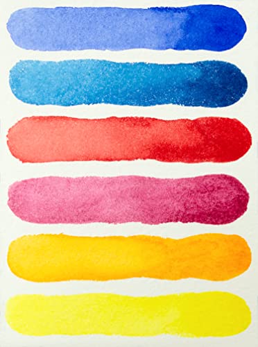 DANIEL SMITH 285610005 Extra Fine Essentials Introductory Watercolor, 6 Tubes, 5ml, Blue/Transparent/Yellow, 0.17 Fl Oz (Pack of 6)