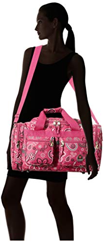 Rockland Duffel Bag, Pink Bandana, 19-Inch