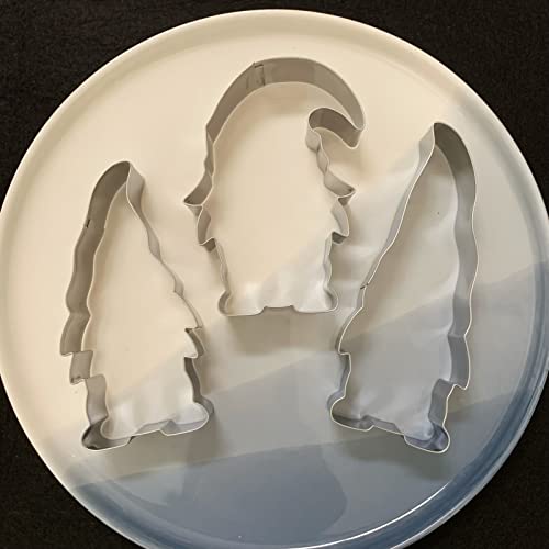Gnome Cookie Cutter Set-5.3" 4.5" 4.3"-3-Pieces-Holiday Cookie Cutters Fondant Biscui Cutters