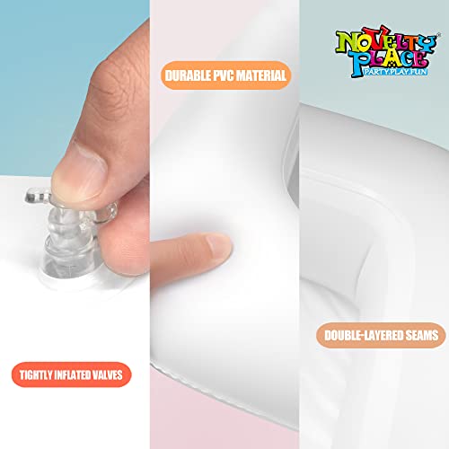 Novelty Place Inflatable Ice Serving Buffet Bar - Salad Food & Drinks Cooler Serving Tray for Summer Party Picnic & Camping (Pack of 1, 25 Inches)