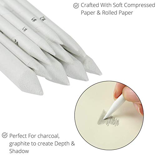 Mr. Pen- Blending Stump, 14 Pack with Art Eraser, Blending Stumps for Drawing, Shading Pencils for Sketching, Blending Pencil, Blending Sticks for Drawing, Blending Tool, Blending Tools for Drawing