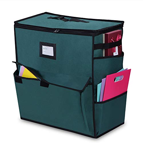 ProPik Unique Holiday Storage Organizer for Gift Bag and Wrapping Accessories (Green)