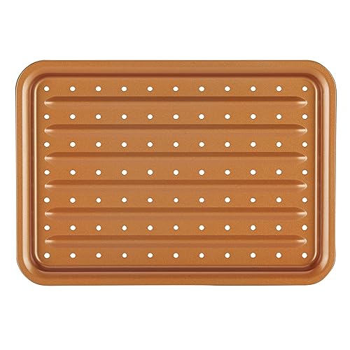 Ayesha Curry Nonstick Bakeware Toaster Oven Set with Nonstick Baking Pan, Cookie Sheet / Baking Sheet and Muffin Pan / Cupcake Pan - 4 Piece, Copper Brown