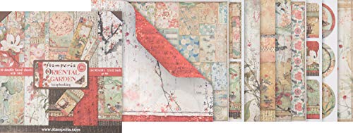Stamperia International KFT Paper Sheets - Oriental Garden, 30.5 x 30.5 (12" x 12"), Multicoloured