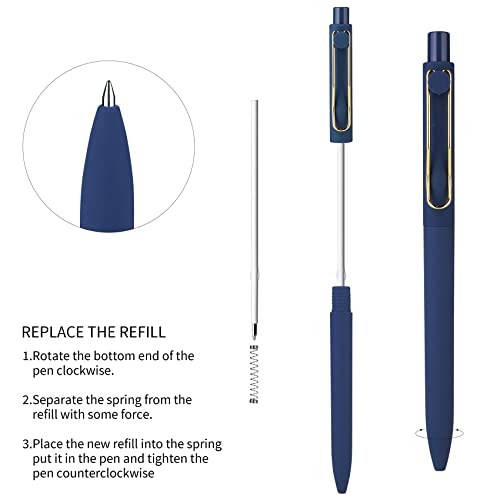 WY WENYUAN Pens, Fine Point Smooth Writing Pens, Personalized Ballpoint Pens Bulk, Flair Teacher Pens, Black Ink 1.0 mm Journaling Pen, Aesthetic Gift School Office Supplies for Note Taking