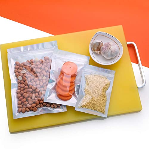 100 Pieces Mylar Holographic Resealable Bags - 4 x 6" Smell Proof Bags, Foil Pouch Ziplock Bags for Party Favor Food Storage (Holographic Color, 4 x 6 Inch)