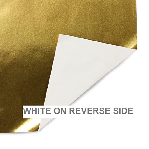 Hygloss Metallic Foil Paper 10 x 13 Inch, 50 Sheets, 10" x 13", Gold