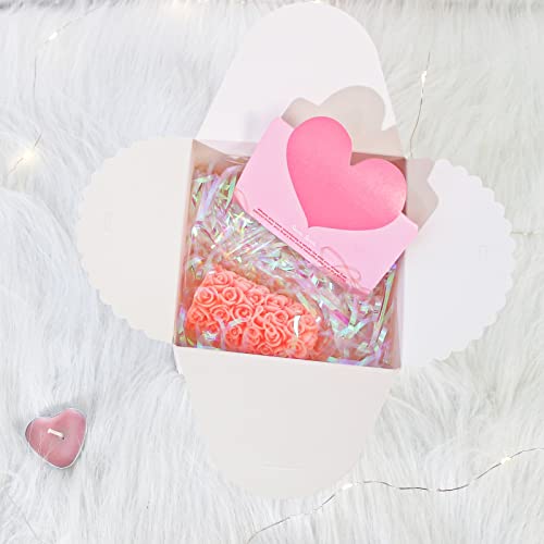 WEWILUCK Silver Glitter Gift Boxes, 10 PCS Small Gift Box with Lids Bulk for Wedding, Party, Birthday, Valentine's Day and More, 4.75” x 4.75” x 3.53” Fancy Present Box for Gift Giving
