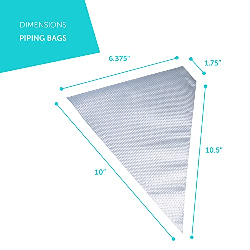 Prestee 200 Pieces Anti Burst Piping Bags - 12 Inch, Pastry Bags, Icing Piping Bags, Tipless Piping Bags, Icing Bags, Frosting Bags, Piping Bags, Cookie Decorating Supplies