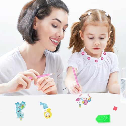 Arts and Crafts for Kids Ages 8-12 - Diamond Painting Kits - Gem Art Keychains Paint by Numbers Kit - Best Tween Girls Gifts Ideas - Kids Diamond Art - Art Supplies for Girls Toys Ages 4 5 6 7 8 9 10