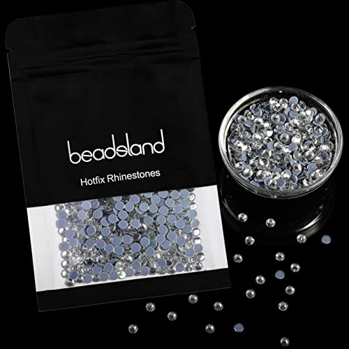 Beadsland Hotfix Rhinestones, 2880pcs Flatback Crystal Rhinestones for Crafts Clothes DIY Decoration, Crystal, SS10, 2.7-2.9mm
