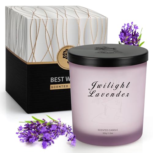 BXGRH Lavender Candles for Home, Candles for Home Scented, Candles Gifts for Women, 11.3 oz Soy Candles, Up to 70 Hours Burn, Stress Relief Gifts for Women, Birthday, Mother's Day, Christmas Gift