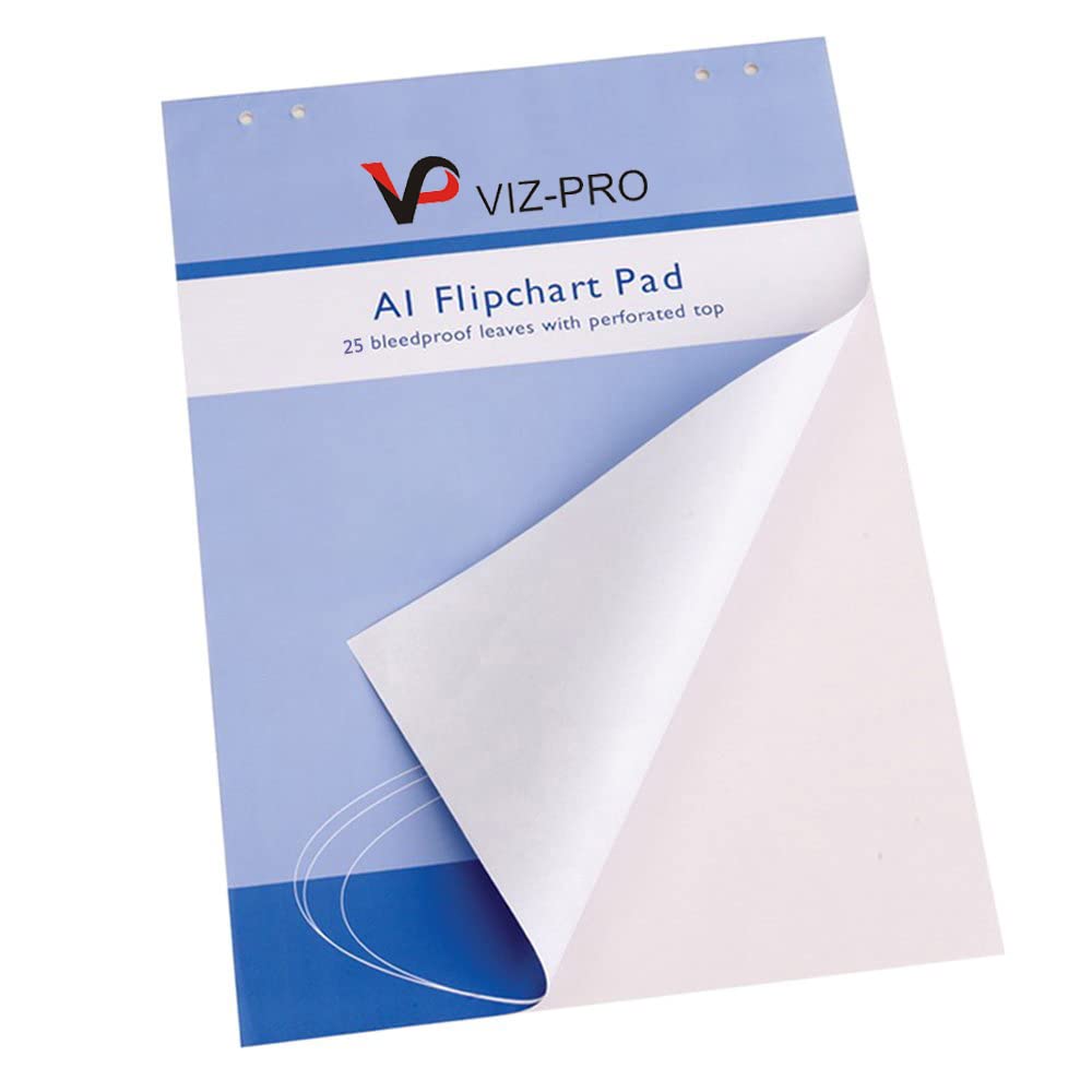 VIZ-PRO Standard Easel Pads, A1 Flipchart Paper Pad, 23 x 32 Inches, 25-Sheets/Pad