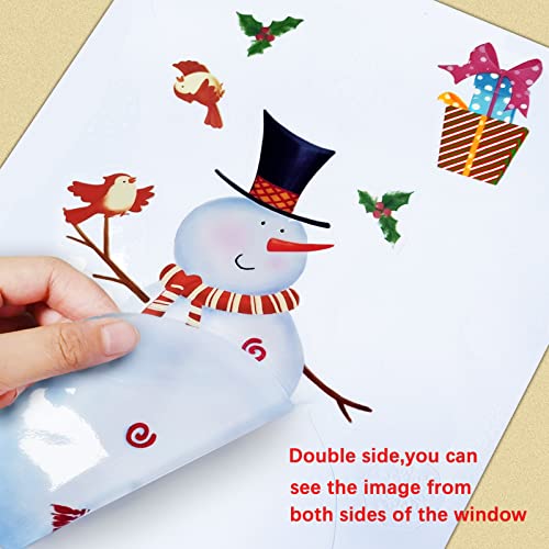 Christmas Windows Clings Christmas Snowflake Window Clings Stickers for Glass,Xmas Christmas Window Stickers for Winter Party Christmas Decorations