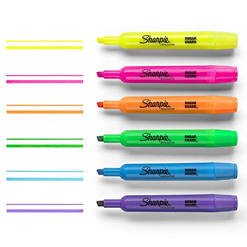 SHARPIE Tank Style Highlighters, Chisel Tip, Assorted, 12 Count