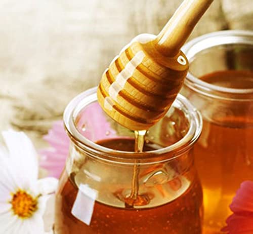 YYGMSS Wooden Honey Dipper Stick 50 PCS 8CM Collecting Dispensing Drizzling Jam Portable Wedding Party