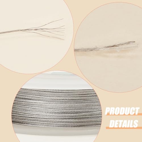 BENECREAT 240-Feet 0.015inch (0.38mm) 7-Strand Bead String Wire Nylon Coated Stainless Steel Wire for Necklace Bracelet Beading Craft Work
