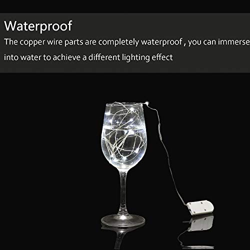 LEDIKON 24 Pack Cool White Fairy Lights Battery Operated 3.3ft 20 LED Firefly Lights, Waterproof Mini String Lights for Wedding Party Crafts Mason Jars Decor