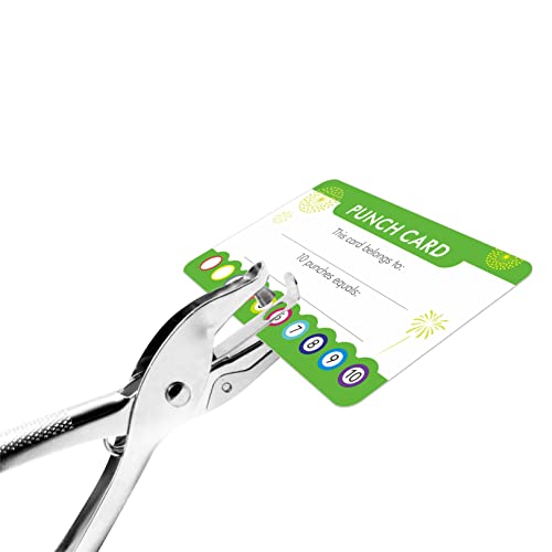 102 PCS Punch Cards, Incentive Reward Card Student Awards Loyalty Cards for Business, Classroom, Kids Behavior, Students, Teachers, 3.5” x 2”, 4 Styles