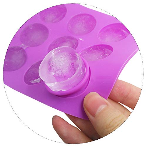 4 PACK Flower Shape Chocolate Candy Molds Set,DanziX Silicone 15 Cavity Baking Mold Ice Cube Tray for Wedding,Festival,Parties and DIY Crafts-Green,Blue,Red and Purple