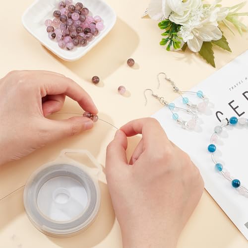 BENECREAT 240-Feet 0.015inch (0.38mm) 7-Strand Bead String Wire Nylon Coated Stainless Steel Wire for Necklace Bracelet Beading Craft Work