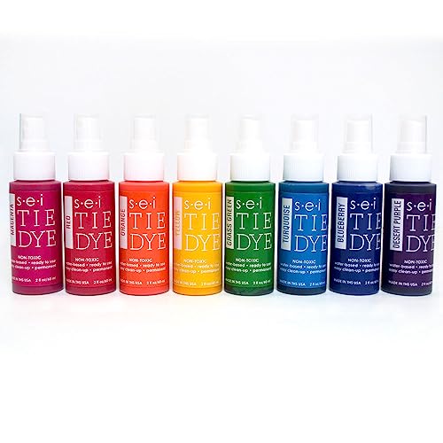 S.E.I. Classic Tie-Dye Kit, Fabric Spray Dye, 8 Colors