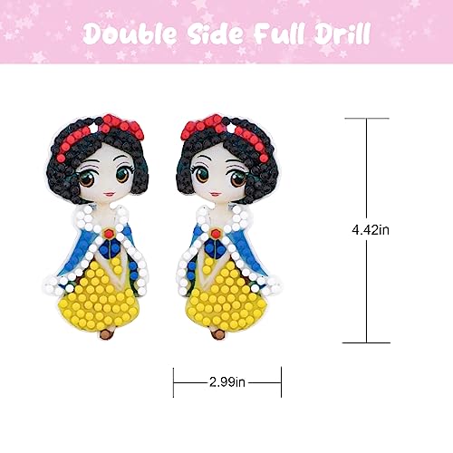 Princess Toys for Girls 4-6 - Diamond Painting Kits for Kids - 10Pcs Make Your Own GEM Keychains Paint by Numbers Kit - Best Tween Girls Gifts Ideas - Art Supplies for Girls Toys Ages 5 6 7 8 9 10 12