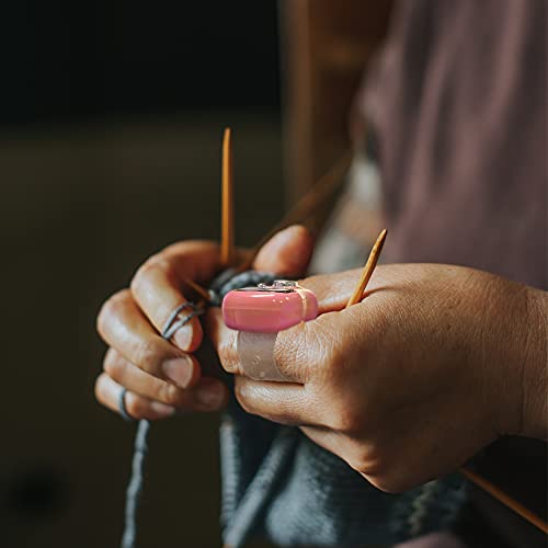 LAMXD Knit Counter Knitting Crochet Stitch Marker Row Counter,Finger Digital Counter,Stitch counters for Crocheting,Finger Counter with 20pcs Stitch Marker(Random Color)