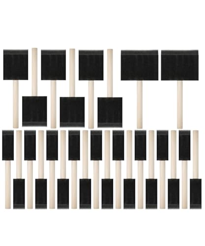 Bates- Foam Paint Brushes, 26 Pack, 1”, 2” & 3”, Sponge Brushes, Sponge Paint Brush, Foam Brushes for Painting, Foam Brushes for Staining, Paint Sponges, Foam Brushes for Mod Podge Brushes