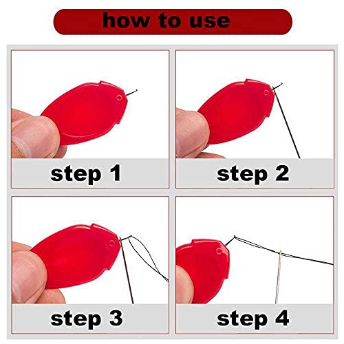 Needle Threader for Sewing Plastic Wire Loop DIY Simple Needle Threader Hand Tool Sewing Tool for Sewing Crafting (5 pcs, Style 1)