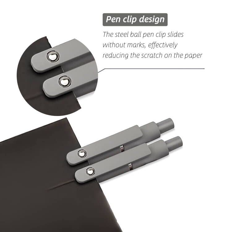 UIXJODO Gel Pens, 5 Pcs 0.5mm Japanese Black Ink Pens Fine Point Smooth Writing Pens, High-End Series Pens for Journaling Note Taking, Cute Office School Supplies Gifts for Women Men (Morandi)