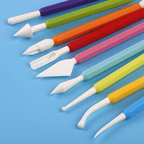 Amytalk 13PCS Fondant Tool, Cake Decorating Hand Tool, Double Head Metal Ball, Gum Paste Modeling Tools