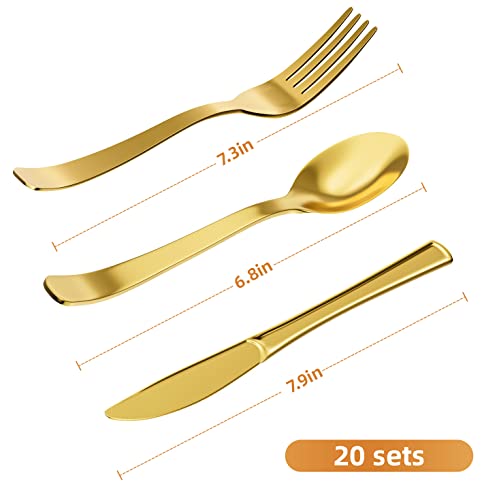 Dn Dennov 168PCS Pink and Gold-Pastel Party Supplies, Severs 24 Disposable Party Dinnerware Include Paper Party Plates, Cups, Napkins, Straw, Wooden Fork Spoon for Wedding,Christmas (White and Gold)