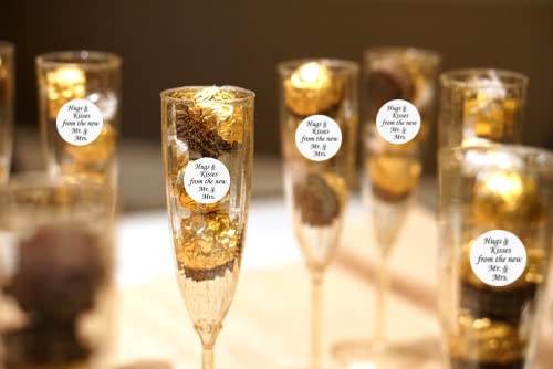 324 Hugs and Kisses from The New Mr. & Mrs. Kiss Wedding Stickers, Chocolate Drops Labels Stickers for Weddings, Bridal Shower Engagement Party Decorations, Kisses Favors Decor. Made in USA