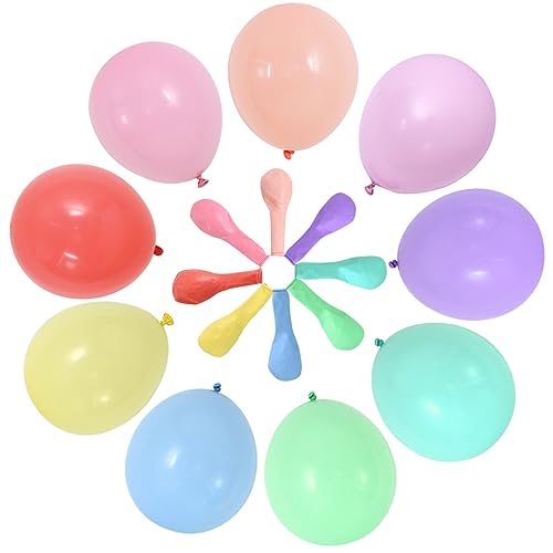 BEISHIDA 100 Pack 10 Inch Pastel Balloons Spring Rainbow Colors, Macaron Assorted Colors Thick Mixed Color Balloon, MultiColored Latex Balloons for Birthday Party Wedding Baby Shower Decorations