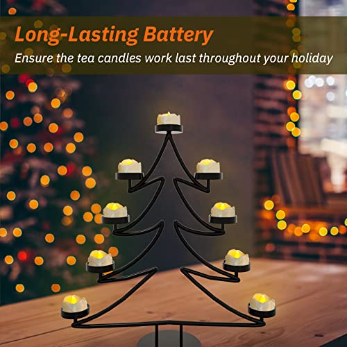 PChero Halloween Tea Lights with Timer, 12 Packs Flickering Flameless LED Tealights Battery Operated Votive Candles for Pumpkin Decor Indoor Home Party Halloween Decorations