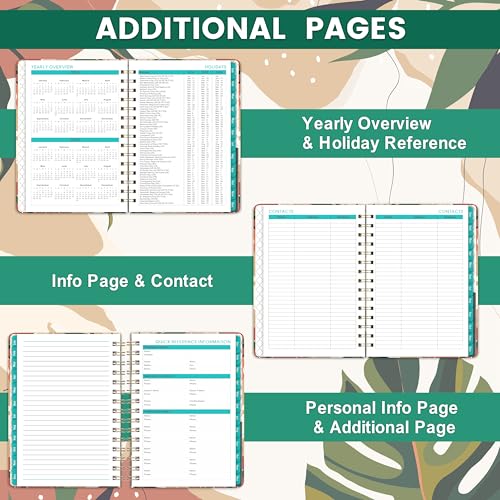 2024 Planner - 2024 Planner Weekly and Monthly, 2024 Calendar Planner, 6.4'' x 8.5'' Planner 2024 with Inner Pocket, Elastic Closure, Thick Paper, Jan. 2024 - Dec. 2024