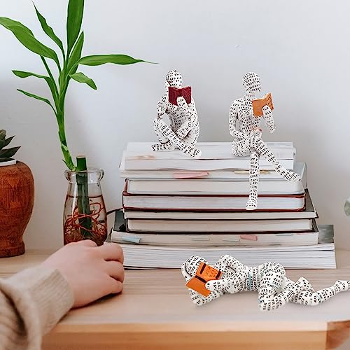 puthiac Home Decor Accents - Reading Woman Figurine Sculpture Thinker Statue - Modern Abstract Home Decor for Living Room, Office, Bedroom - Elegant and Aesthetic Decoration Statue 07