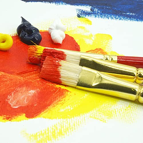 PHOENIX Oil Painting Kit - 5 Primary Color Tubes of Oil Paints (12ml/0.4 Fl Oz) & 5 Oil Paint Brushes - Oil Color Painting Supplies for Kids, Students & Beginners