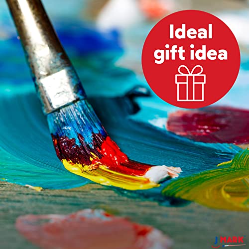 J MARK Painting Kit Includes Acrylic Paint Set, 8 x 10 in. Canvases, Brushes, Palette and More