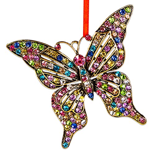 WhatSign Butterfly Christmas Ornament 2023 Monarch Butterfly Hanging Ornament Butterfly Decorations Butterfly Keepsake Ornaments Colorful Christmas Tree Ornaments Gift for Women Girls Sister