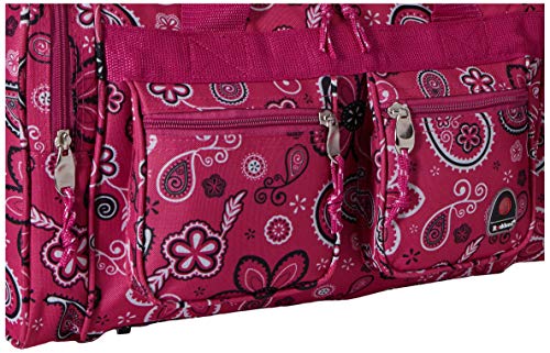 Rockland Duffel Bag, Pink Bandana, 19-Inch