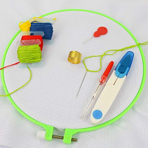 Similane 6 Pieces Embroidery Hoops, Plastic Circle Cross Stitch Hoop Ring 3.4 inch to 10.2 inch (Multicolor) for Embroidery and Cross Stitch